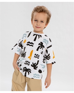 Футболка с принтом мультицвет для мальчика Button blue