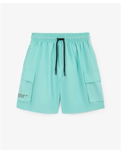 Плавательные шорты для мальчика с принтом ментоловые Gulliver