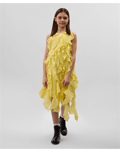 Платье без рукавов детское желтое текстильное А-силуэта Gulliver