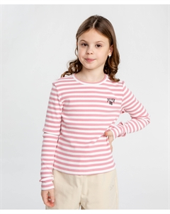 Лонгслив в полоску для девочки Button blue