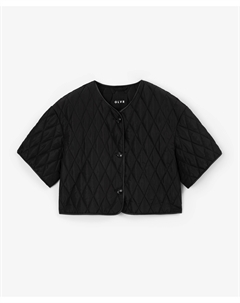 Жакет стеганый с коротким рукавом черный Glvr