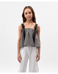 Топ трапециевидный детский в полоску из тонкого текстиля на широких регулируемых бретелях Gulliver