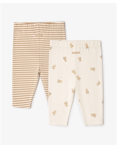 Ползунки с открытыми ножками из хлопкового трикотажа с принтами в бежевую полоску комплект из 2-х штук мультицвет Gulliver Gulliver baby