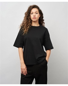 Футболка оверсайз с коротким рукавом для женщины черная Jumkey