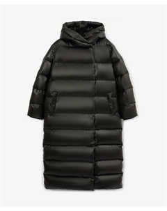 Пальто длины макси на натуральном пуху черное Glvr