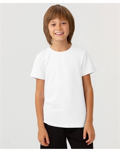 Футболка базовая с коротким рукавом для мальчика белая Button blue