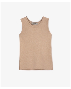 Майка из вязаного трикотажа бежевая Select Gulliver