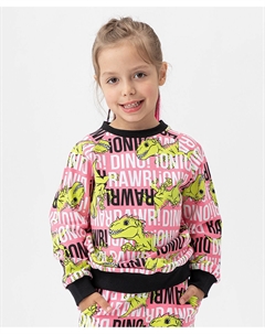 Свитшот с манжетами и рукавом-реглан розовый Button blue