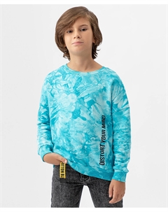 Свитшот со спущенным рукавом и манжетами голубой Button blue