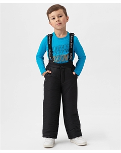 Полукомбинезон зимний на синтепоне с врезными карманами черный Button blue