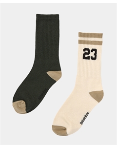 Набор из двух пар высоких носков мультицвет для мальчика Button blue