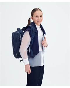 Блузка комбинированная с деталями из органзы белая для девочки Gulliver