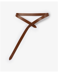 Ремень-полоска кожаный рыжий Glvr