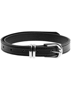 Ремень с лаконичным дизайном и удобной застежкой черный Button blue