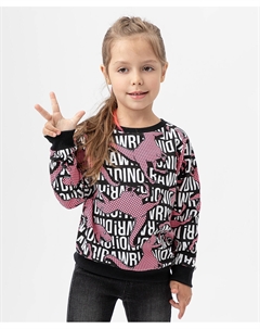 Свитшот с манжетами и рукавом-реглан черный Button blue