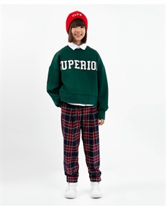 Брюки текстильные зауженные к низу синие Gulliver