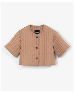 Жилет стеганый с коротким рукавом бежевый Glvr