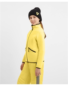 Толстовка распашная из флиса жёлтая для девочки Gulliver