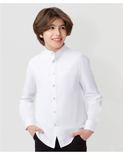 Рубашка на пуговицах с карманом белая Button blue