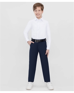 Брюки классические синие Button blue