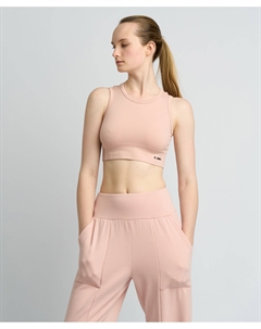 Топ в рубчик на широких лямках для женщины розовый Jumkey