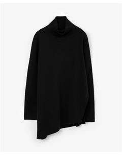 Джемпер вязаный с высокой стойкой черный Glvr