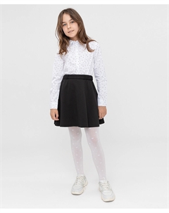 Юбка-колокол черная из плотного трикотажа Button blue