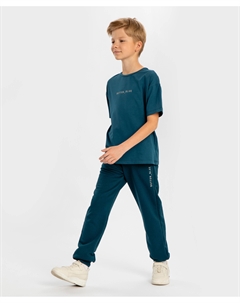 Джоггеры с поясом на резинке синие детские Button blue