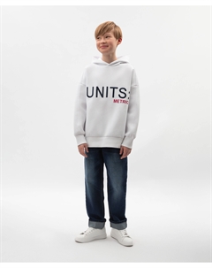 Джинсы для мальчика прямого кроя вареные синие Gulliver