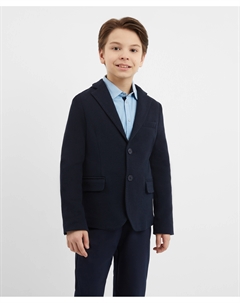 Пиджак трикотажный без подкладки синий для мальчика Gulliver
