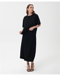 Футболка из мерсеризированного хлопка с коротким рукавом черная Glvr