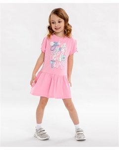 Платье с принтом розовое для девочки Button blue