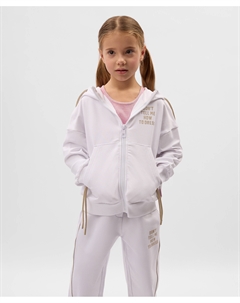 Толстовка для девочки распашная белая Gulliver