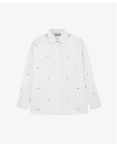 Рубашка с люверсами белая для девочки Gulliver