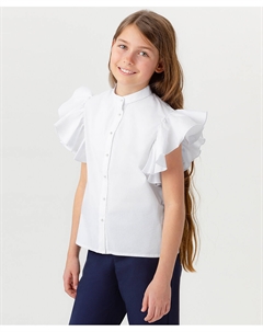 Блузка на пуговицах белая Button blue