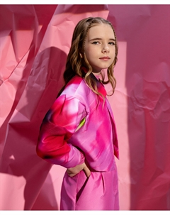 Жакет с рисунком розовый для девочек Gulliver