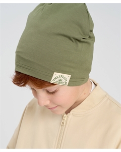 Шапка демисезонная детская хаки Button blue