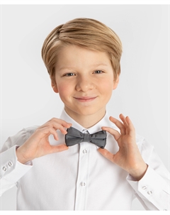 Галстук-бабочка с геометричным олловер принтом серый Button blue