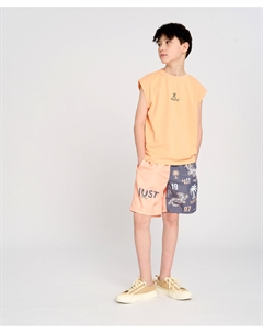 Гидрошорты для мальчика мультицвет с поясом на резинке и принтом Button blue