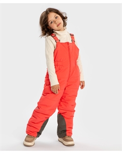 Полукомбинезон зимний водоотталкивающий на бретелях коралловый для девочки Button blue