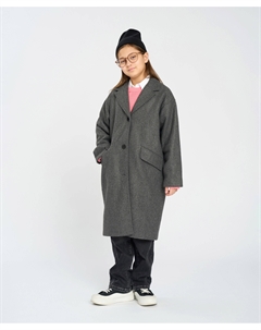 Пальто для девочки демисезонное однобортное серое Button blue