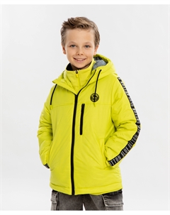 Куртка демисезонная с капюшоном для мальчика салатовая Button blue