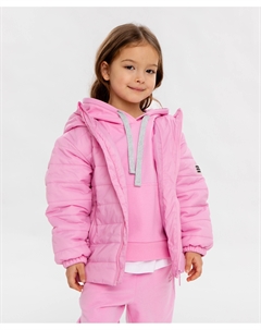 Куртка демисезонная с капюшоном стеганая розовая для девочки Button blue