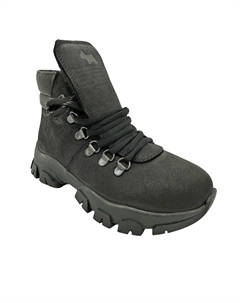 Ботинки из нубука чёрные для мальчика Happy step