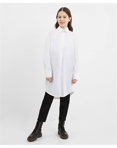 Блузка удлинённая белая для девочки Gulliver