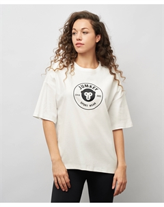 Футболка оверсайз с принтом для женщины белая Jumkey