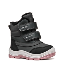 Полусапожки зимние непромокаемые Flanfil ABX с утеплённой подкладкой из искусственной кожи и нейлона синие Geox