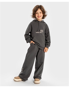 Брюки клеш с принтом серые для девочки Button blue