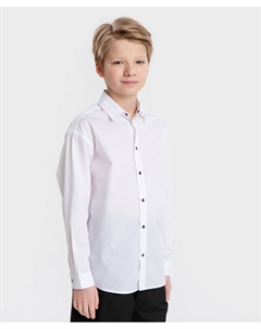 Сорочка оверсайз на кнопках белая Button blue