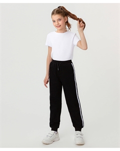 Брюки с лампасами черные Button blue